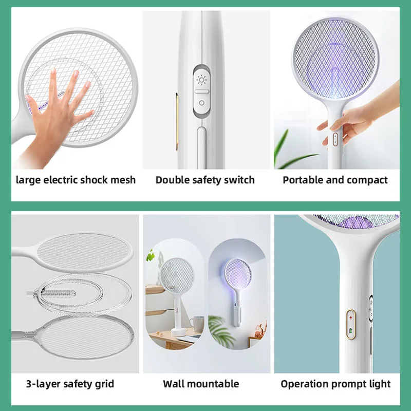 2 In 1 Fly Zapper Mosquito Racket