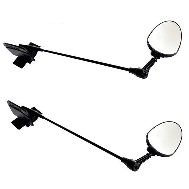 New 2Pcs Bike Helmet Mirror, 360 Degree Adjustable Bicycle Rear View Mirror Bike Mirror Lightweight For Cycling