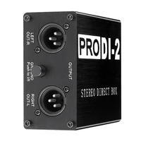 Prodi-2 Passive Stereo Direct Box Audio DI Box Direct Injection Box Low Noise Guitar Bass DI 2 Channel Audio Converter 1