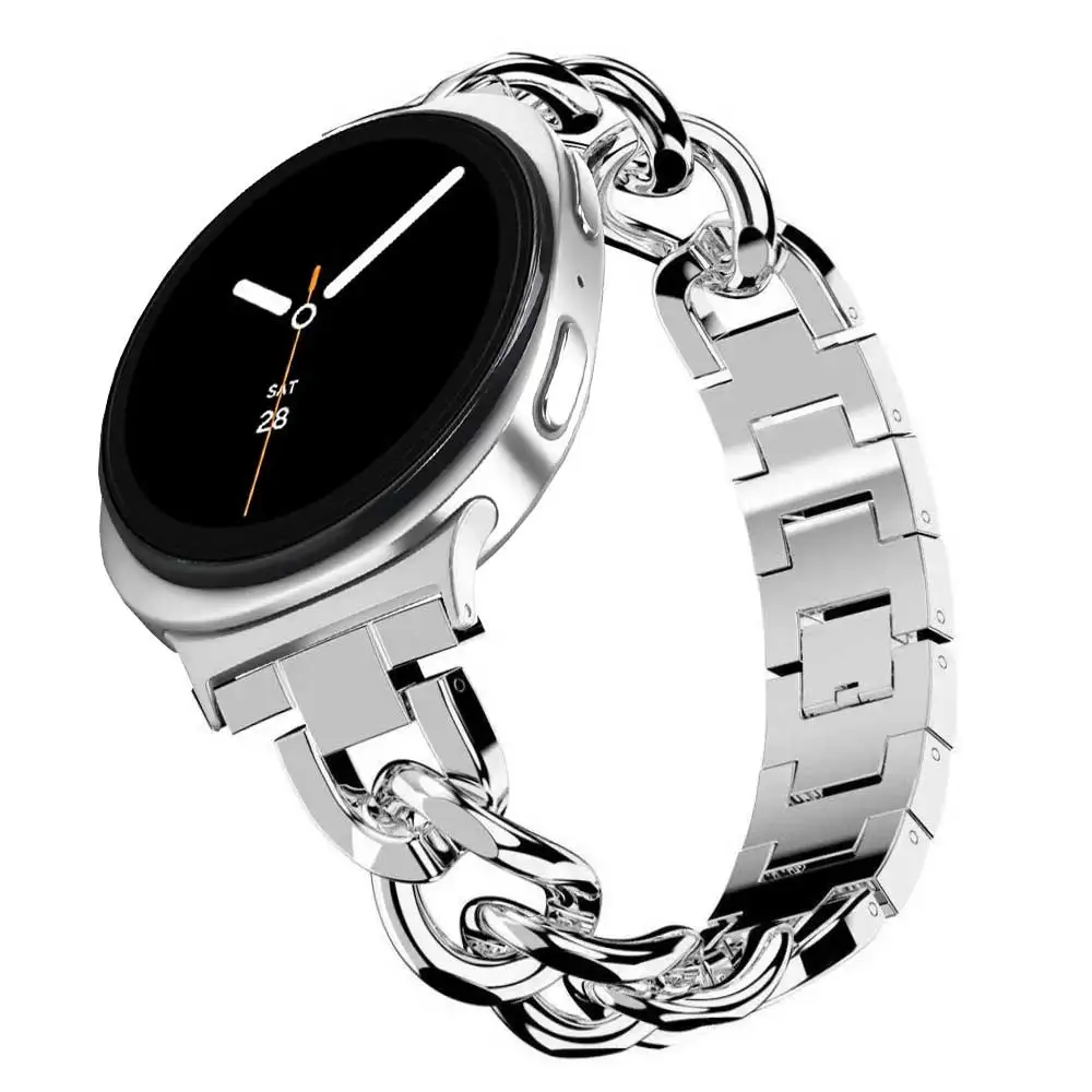 Elegant Metal Bracelet Strap for Smartwatches - Women's Premium Watchband Accessory