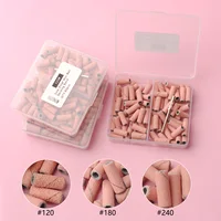 80pcs/box Pink 3.1mm Mini Sanding Bands Kits Nail Drill Bits Mandrel Sets Electric Manicure Accessories Tool Dead Skin Remover 1