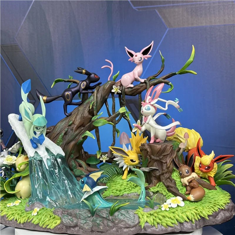 Pokemon Eevee Evolution Family Gk Resin Statue Large Size Anime