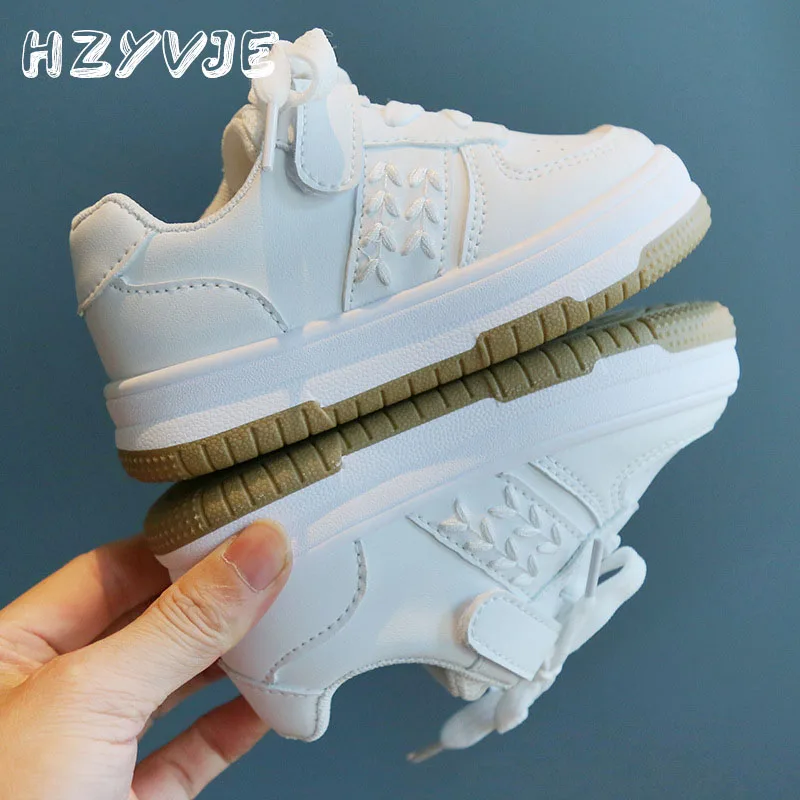 Childrens Fashion Hot Style Small White Shoes Soft Soled Sneakers Kids Spring Autumn New Breathable Casual Trendy Running Shoes