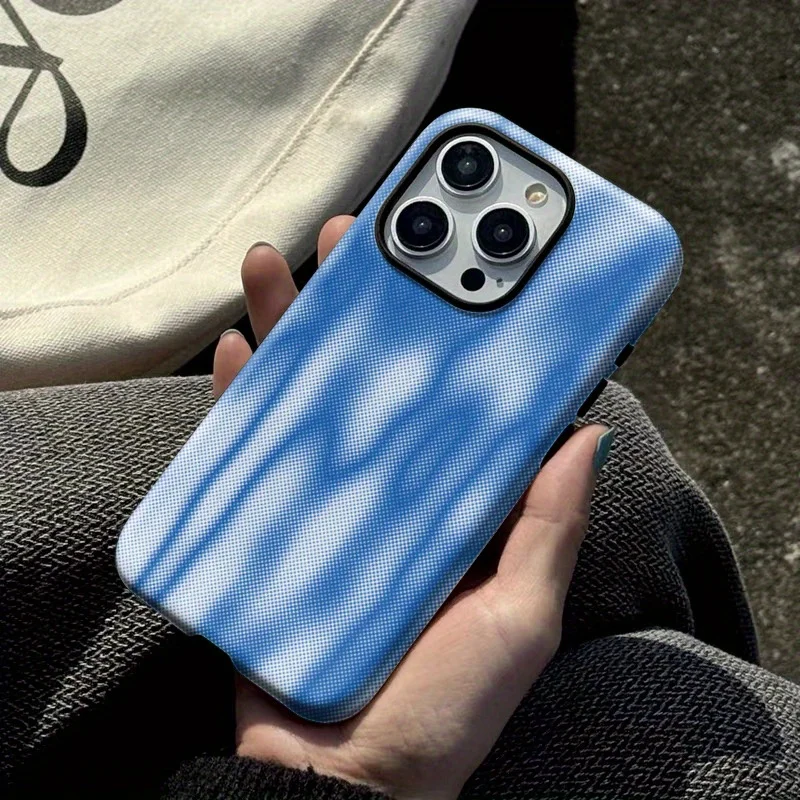 Luxury Blue Double-Layer Back Cover Phone Case