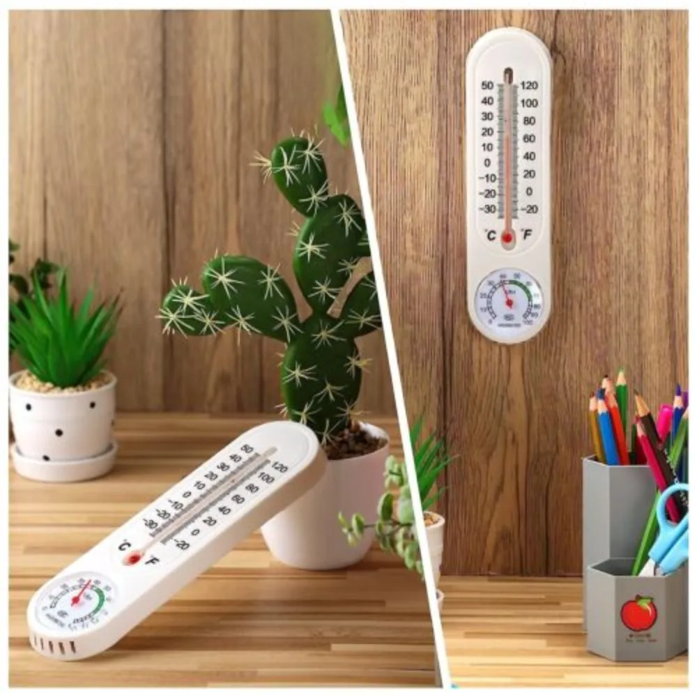 Wall Mounted Thermometer Plastic Accurate Home Humidity Meter Garden Temp Meter Indoor Outdoor