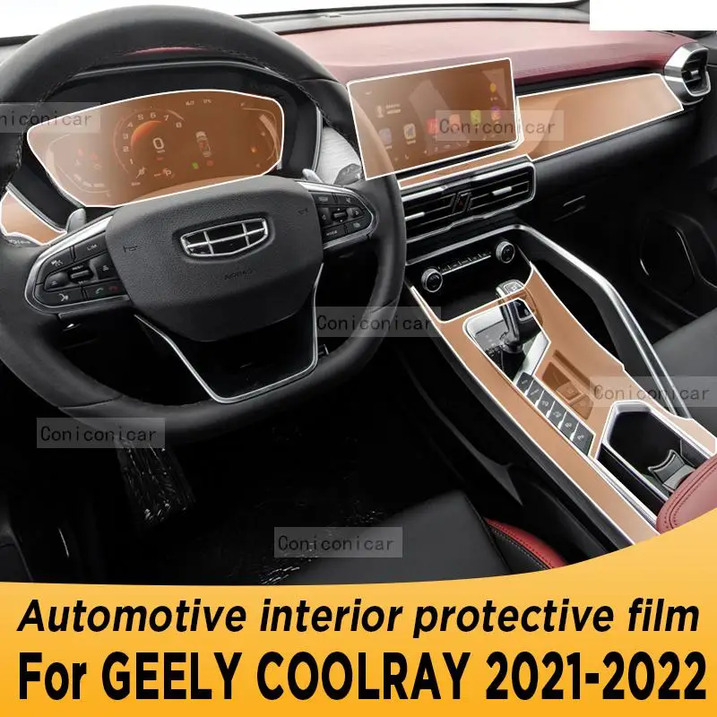

For GEELY COOLRAY 2022 2021 Gearbox Panel Navigation Automotive Interior Screen Protective Film TPU Anti-Scratch Sticker
