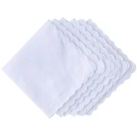 Popular 100%Cotton white Lady Handkerchiefs Women Handkerchief Children baby girl face hand Towel Party Christmas gift 2