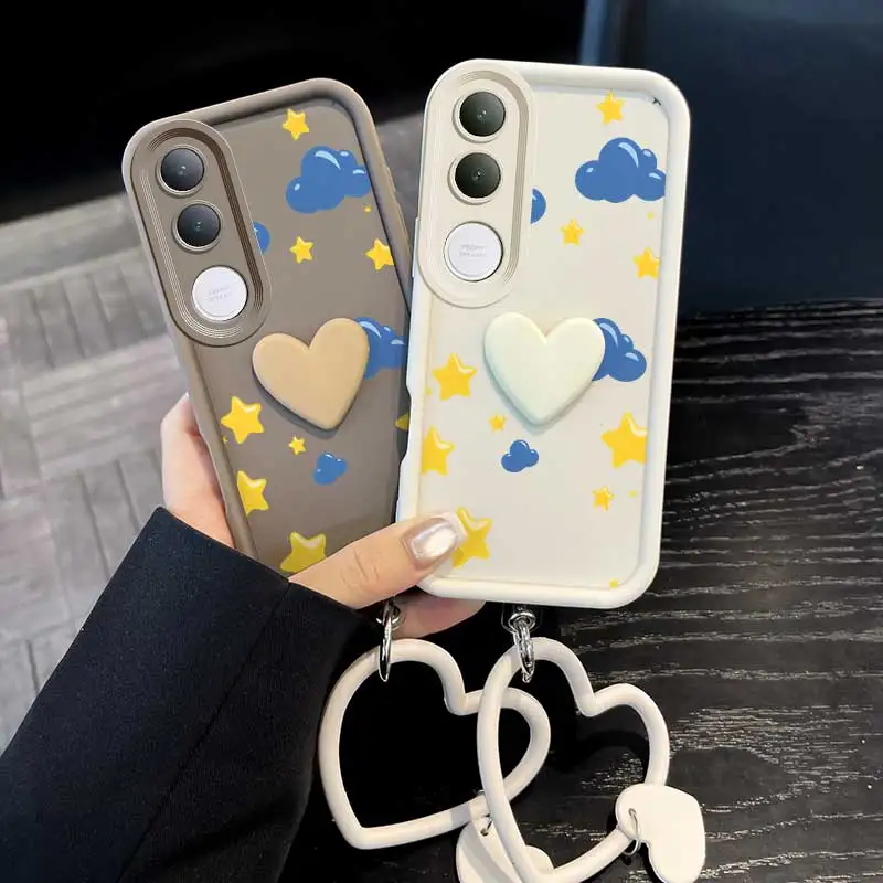 Yellow Star Phone Case Set with Lanyard & Craft Embellishments (3-Piece)