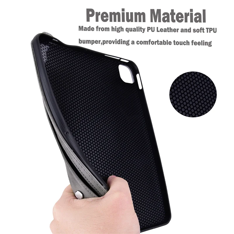 Premium PU Leather Tablet Case with Soft TPU Back & Stand