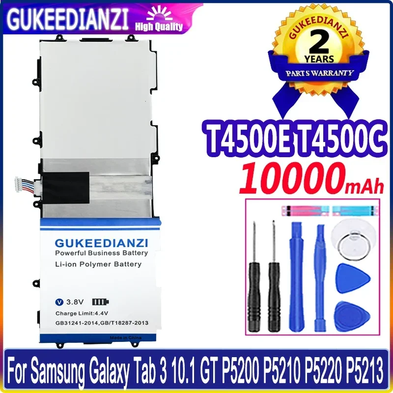 

GUKEEDIANZI Battery 10000mAh T4500E T4500C For Samsung Galaxy Tab 3 10.1 GT P5200 P5210 P5220 P5213 Tab3 10.1 Batteries