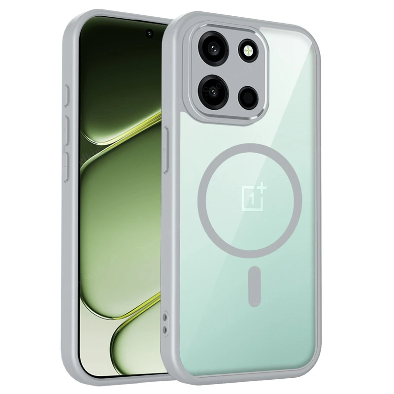 Magnetic Transparent Silicone Shockproof Phone Case