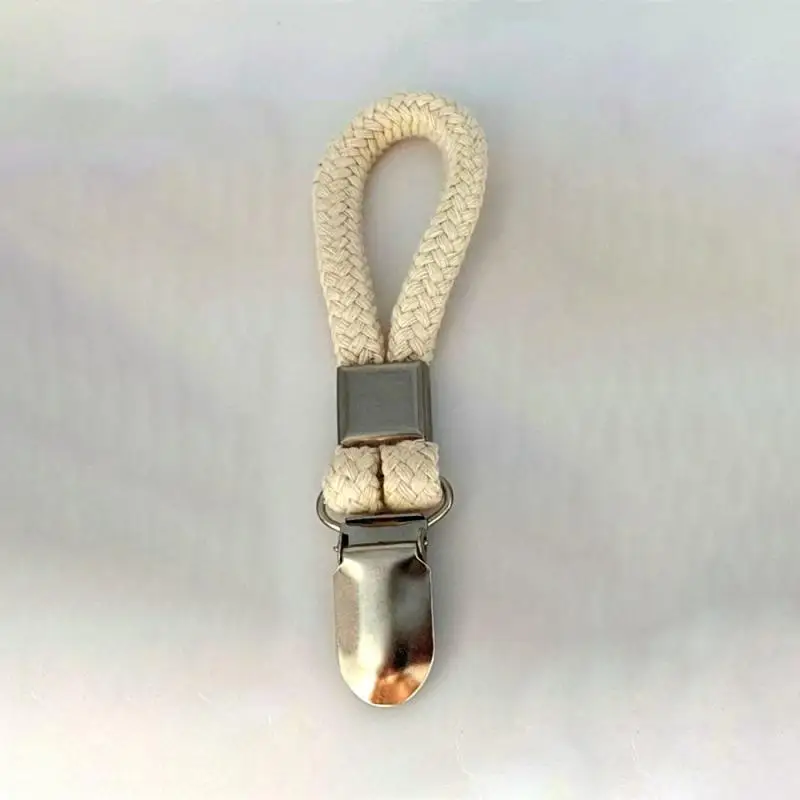 Hanging Tea Towel Clips Towel Hangers Rack Hand Hook Cloth Hanger Holder Brackets Braided Cotton Loop Racks 1PCS Packs