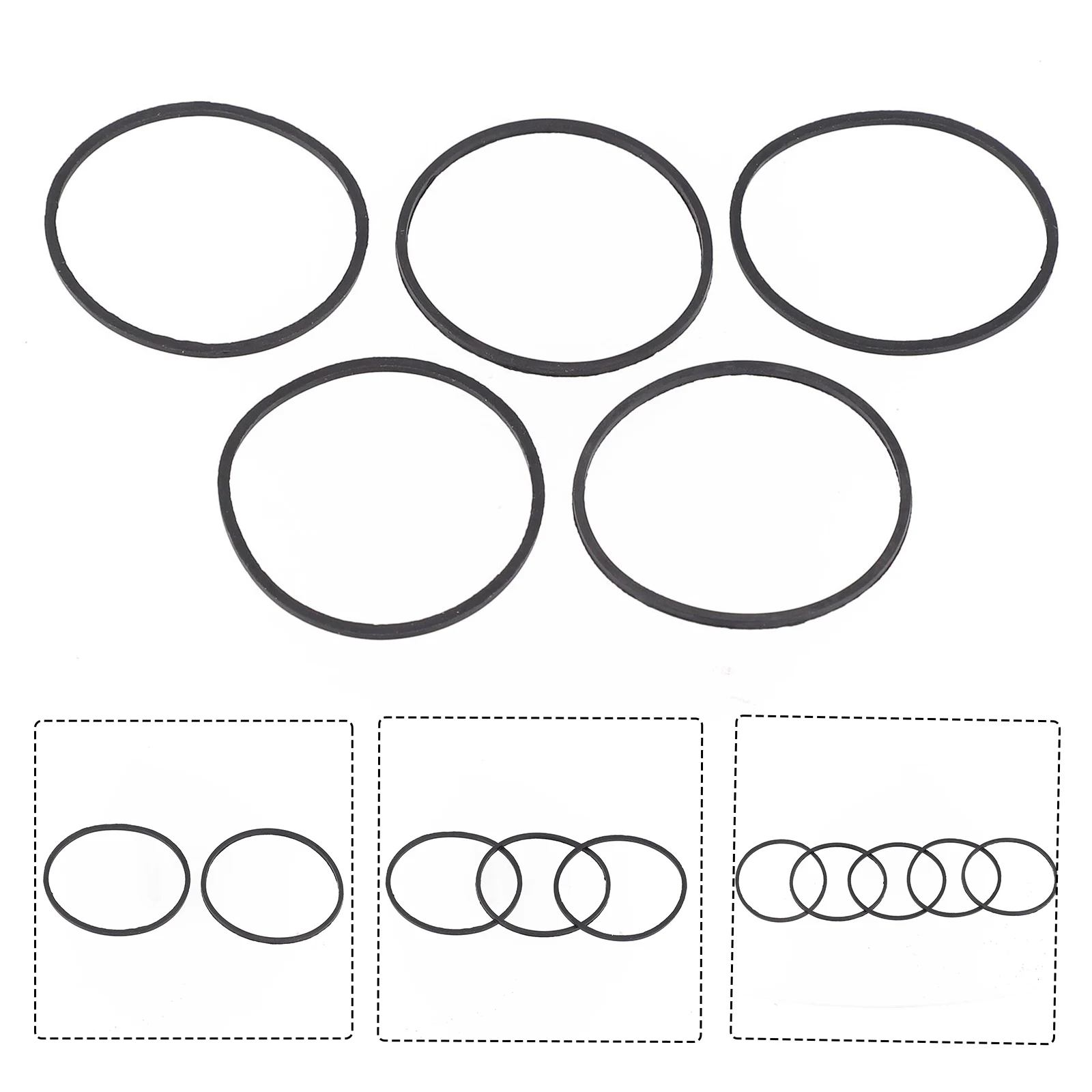 5pcs For Carburetor Float Bowl Gaskets For 693981 280492 Compatible Replacement Rubber Seals Fuel System Maintenance Parts