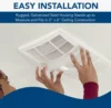 Bathroom Exhaust Fan, Heater, and LED Light Combination 4