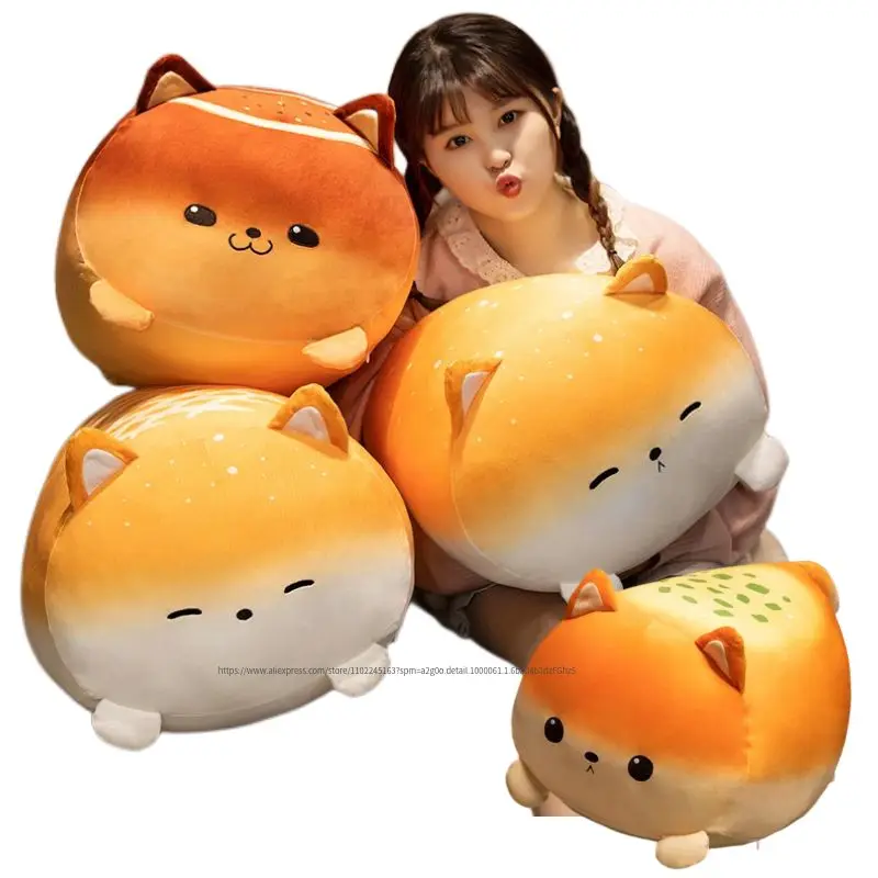 

Squishy Bread Cat Doll Plush Toy Stuffed Cartoon Lying Animal Long Food Cosplay Plushie Throw Pillow Hug Cushion Boys Girls Gift