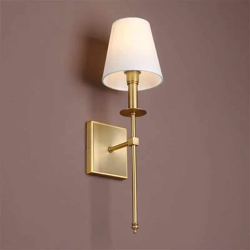 

Classic American Style Textile Wall Light Led Retro Decor Wall Lamp for Bedroom Bedside Living Room Aisle Lighting Fixture E27