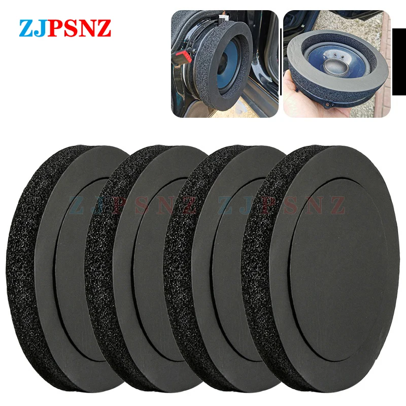 Car Speaker Ring 4/5/6.5 Inch Bass Door Trim Sound Insulation Cotton Audio Speaker Sound Self Adhesive Insulation Ring Universal