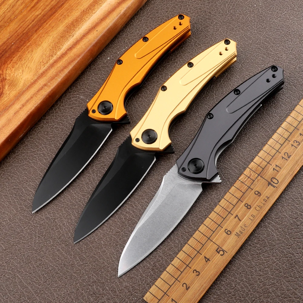 Kershaw Ball Bearing Folding Knife 14C28N Regular Blade Aluminum Handle