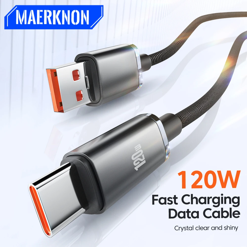 

USB-кабель для быстрой зарядки и передачи данных, 120 Вт