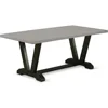 V697GA650-7 7 Piece Dinette Set Consist of a Rectangle Dining Room Table with V-Legs and 6 Dark Gotham Linen 3