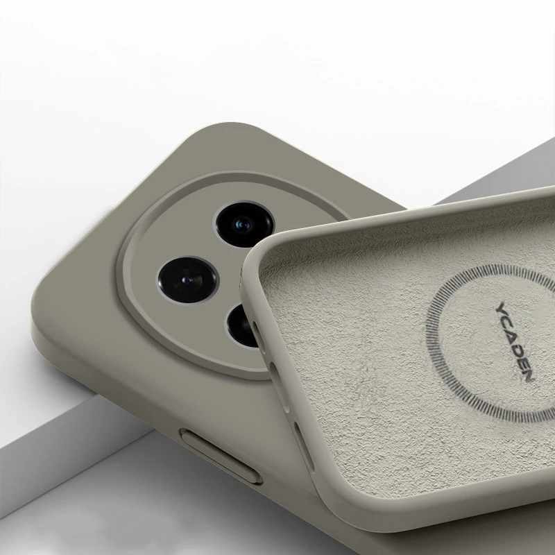 Magnetic Matte Soft Silicone Case with Velvet Finish and Camera Protection