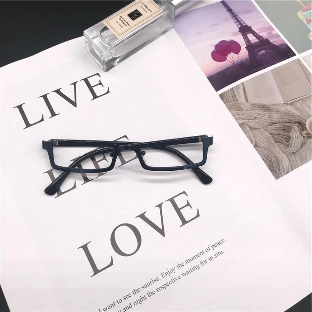 Szögletes Ovális Ketted Ácsolat szemüvegek Személyre szóló COS Anime Hamisít szemüvegek Fém fotózás kellék Szemüveg lányok
