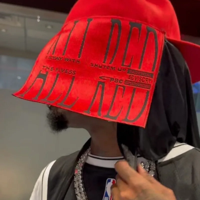 帽子 X2CPROJECT playboi carti opium Playboi Carti Opium All Red Devil Horns Dunce Cap Hat