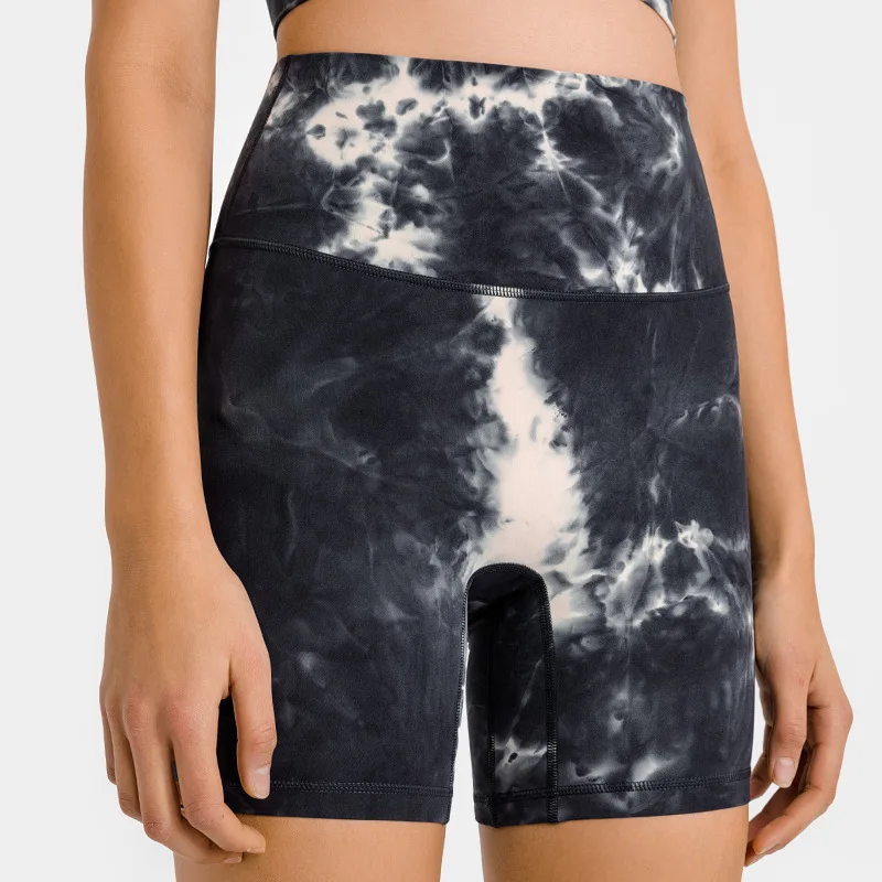 Solid Color Women Sports Shorts Sexy Printing Soft High Waist Fitness Yoga Short Cycling Train Gym Workout Tight Athletic Clothe