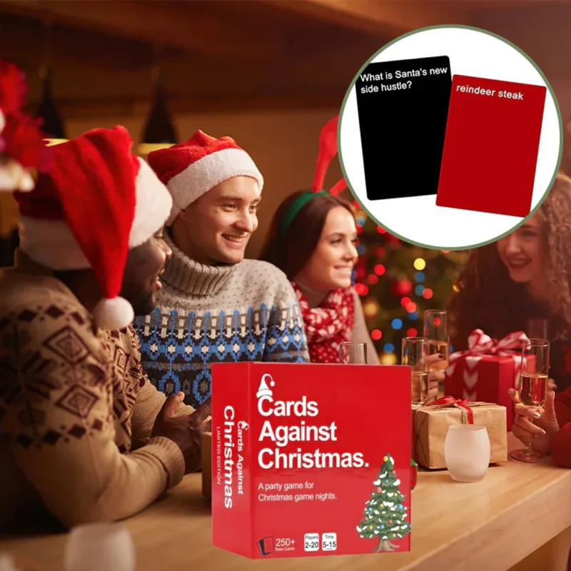 2024 Cards Against Christmas Board Game Card Expansion Party Gathering Set Creative And Fun Multiplayer Interactive Game Gifts 3