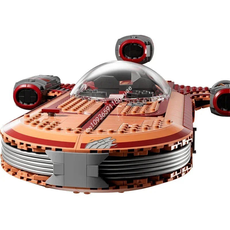 1890PCS Moc 스타 배틀 루크 스카이워커의 랜드스피더 75341 우주선 모델 빌딩 블록 스태킹 장난감 창의적인 크리스마스 선물