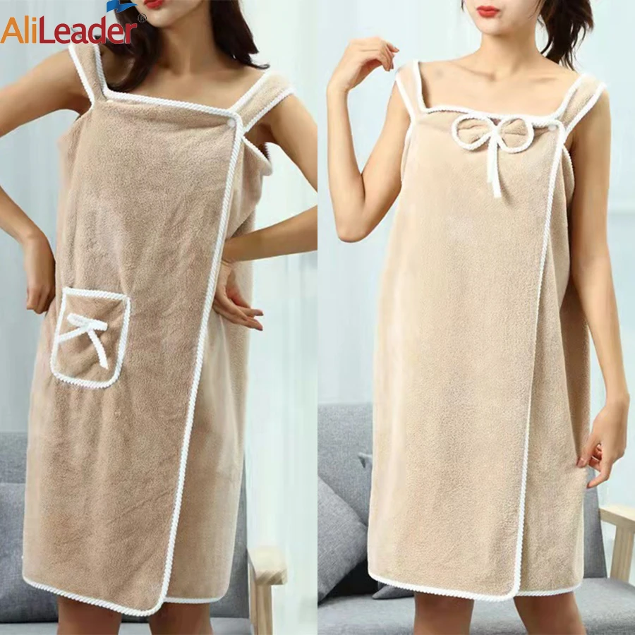 Womens Bath Towels Girls Wearable 140*85Cm Fast Drying Bathing Beach Spa Bathrobes Wash Clothing, Shower Bath And Gym Towel