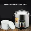 Household Multifunctional Stainless Steel Stew Pot High Capacity Electric Slow Cooker Home Appliances 2