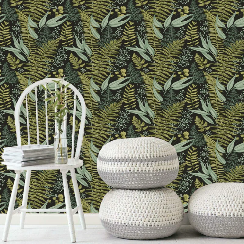 

Самоклеящаяся самоклеящаяся бумага с изображением леса, цветов, попугая, зеленая, разноцветная, для гостиной, спальни, кухни, украшение для дома, съемная настенная бумага