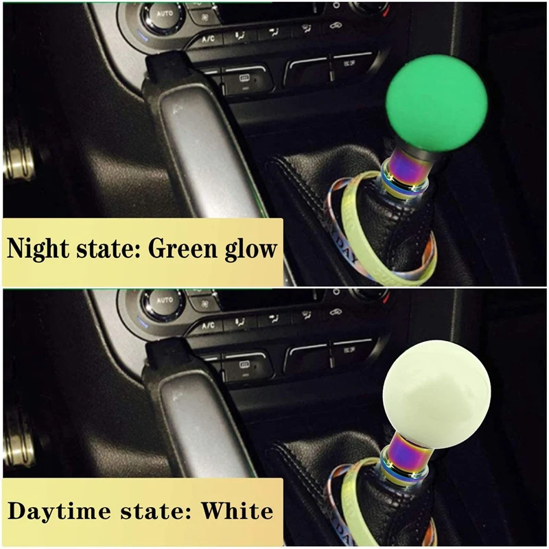 

Gear Shift Knob Lever Shifter Head Cue Luminous Ball Fit For Most Automatic Manual Vehicles 5 6 Speed Green Luminous