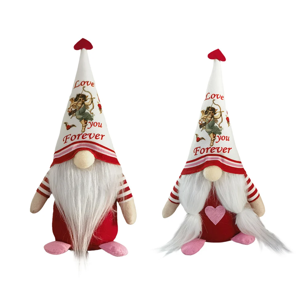 

Valentines Day Ornament Red Plush Romantic Table Fireplace Shelf Wedding Decoration Handcrafted 28 X 12 X 8.5 Cm