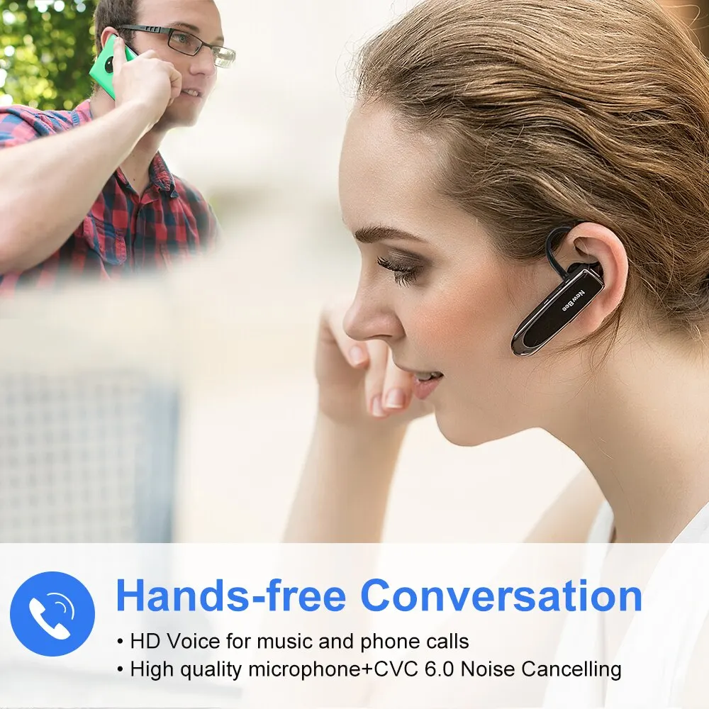 New Bee B41 Wireless Bluetooth 5.0 Earphones Hands-Free Mini Headset 22H Music Playing Earpieces With CVC 6.0 Mic For IPhones 3