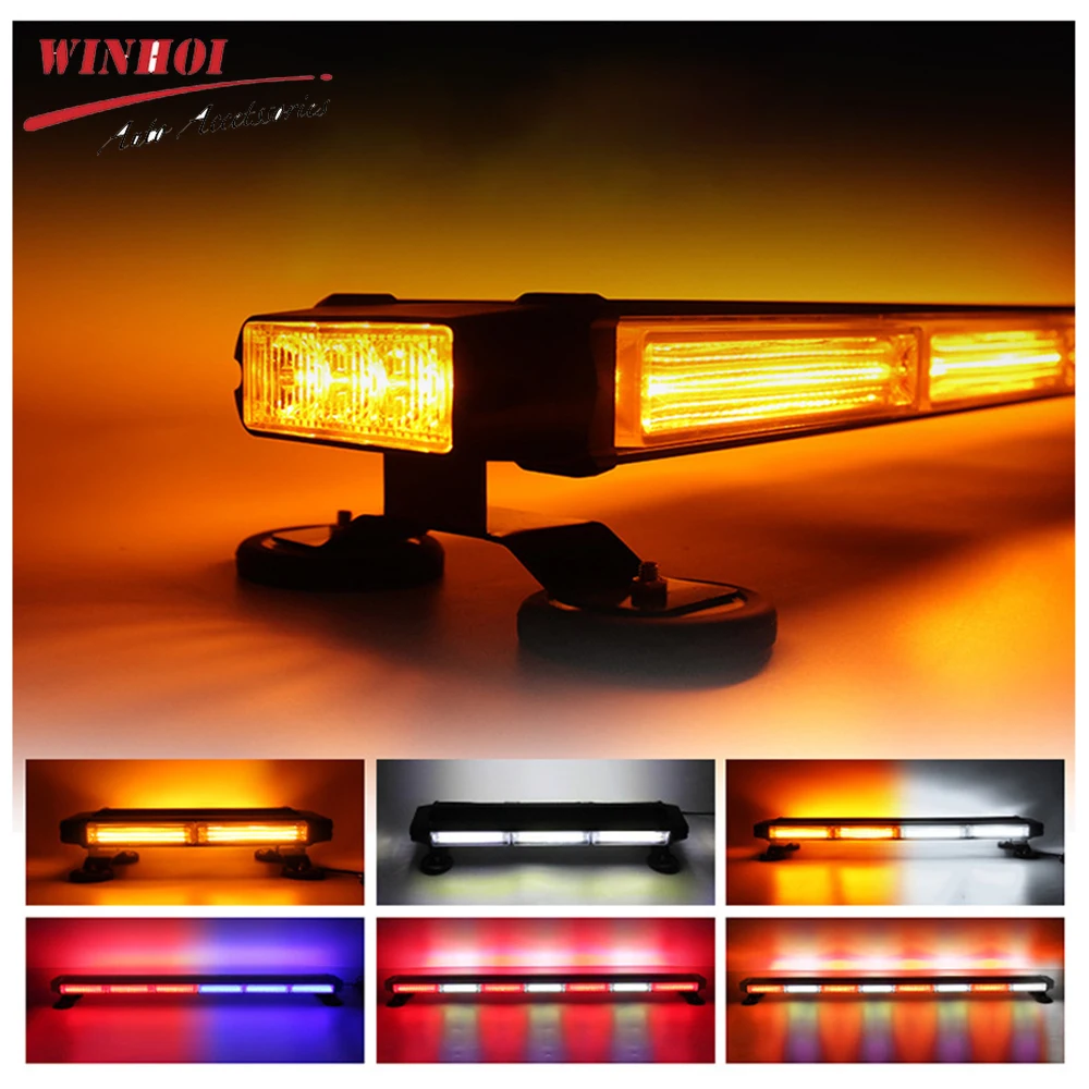 LE-JX Amber 30 LEDs Safety Strobe Flashing Light Bar Double - Foto 2