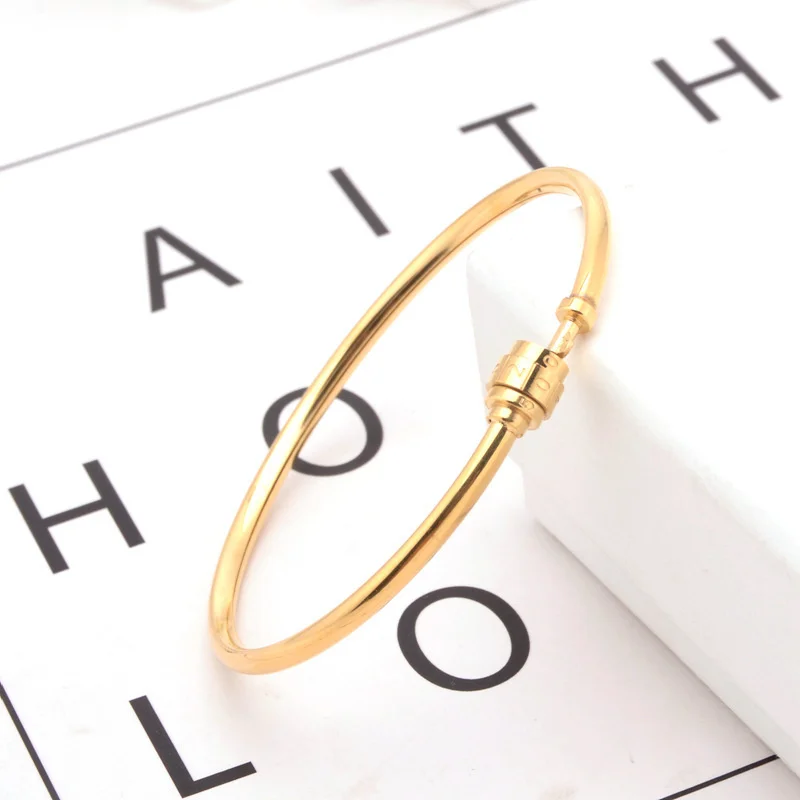 Flashion Simulated 520 Password Openable Love Bangle Plated