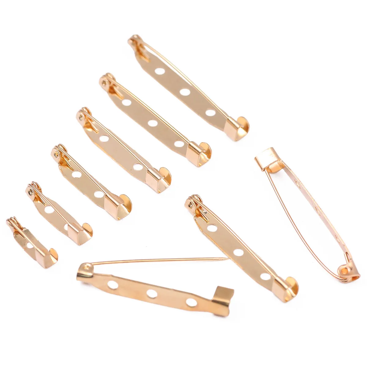 Colorful Alloy Pin Bases for Handmade DIY Jewelry and Brooch Making