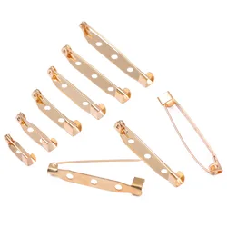 Colorful Alloy Pin Bases for Handmade DIY Jewelry and Brooch Making (KC Gold)