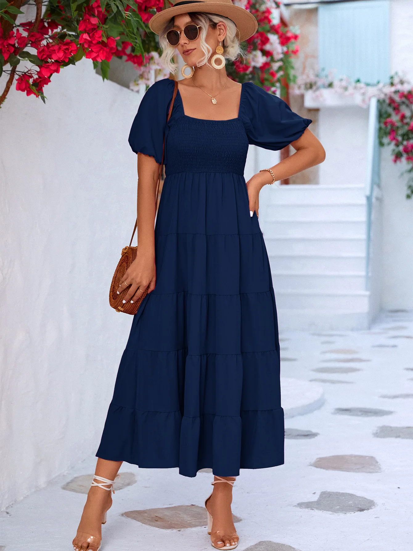 Casual Navy Blue Dress — free download