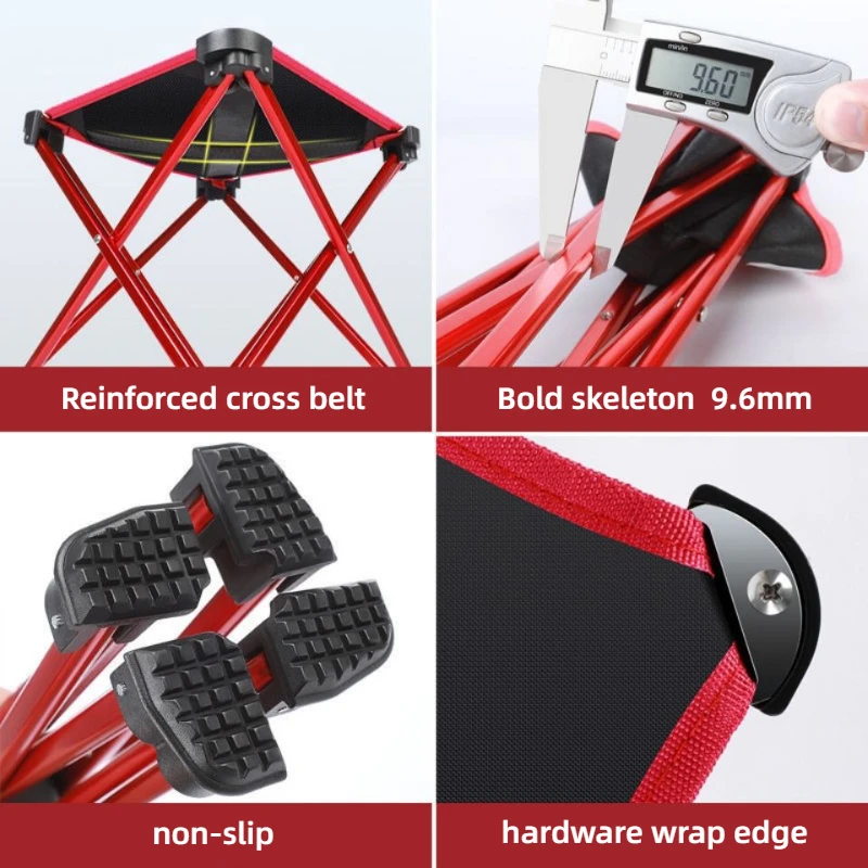 Outdoor Folding Chair Foldable Stool Hiking Camping Fishing Picnic Portable Stable Light Lightweight Camping Chair folding stool folding chair
