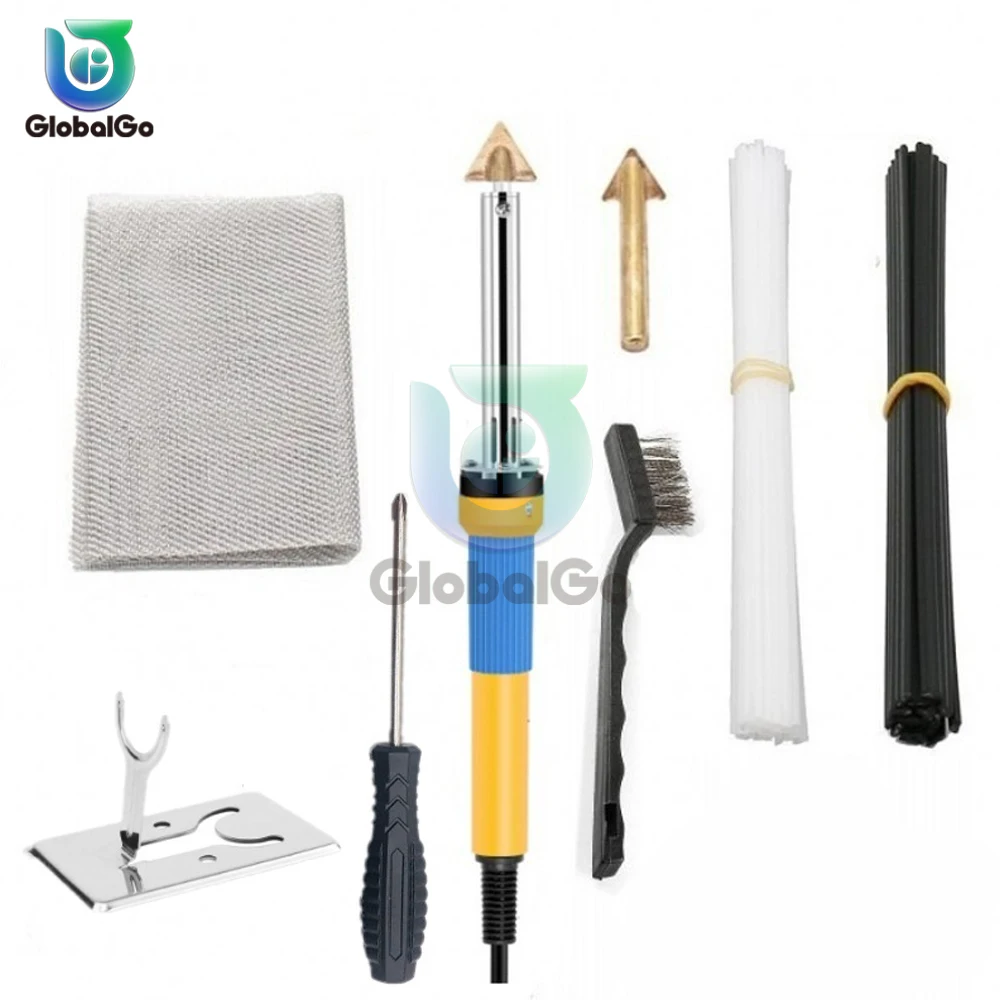 Car Bumper Repair Electric Soldering Iron Thermal Stapler Leather Ironing Tool Smoothing Tool With PP Glue Stick Plastic Repair ppr water pipe repair tool repair artifact repair leak repair hole hot melt welding die head glue stick repairer