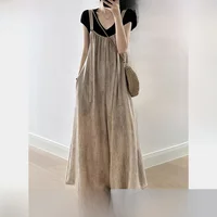 Sewing Academy AS Loose Wide Leg Jumpsuit Paper Pattern Women's Salt Series Straight Tube Big Foot Overalls Sample