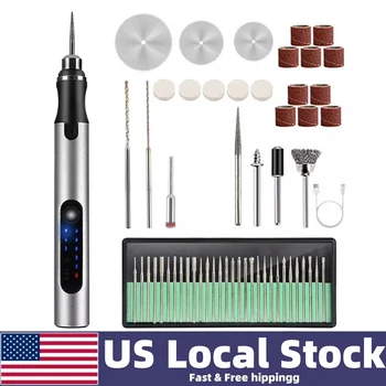Mini Cordless USB Engraving Pen – 58/74/83pcs Electric Etching Rotary Tool Kit 1