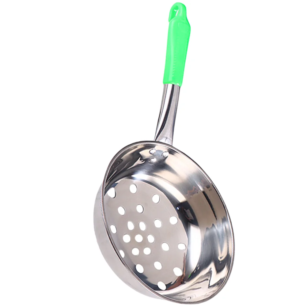 

Stainless Steel Slotted Spoon Skimmer Spoon Ergonomic Handle Strainer Kitchen Tool