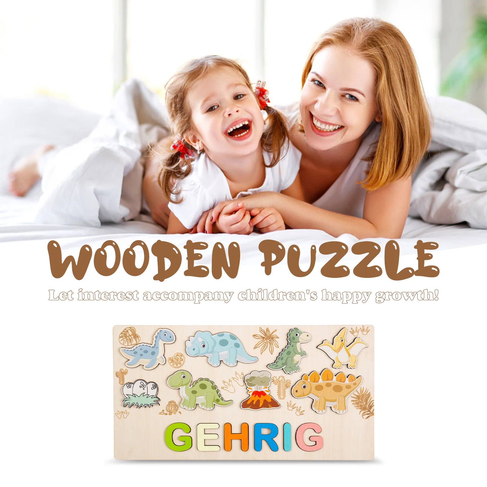 Dinosaur Adventure Personalized Name Puzzle 2 | Dinosaur Adventure Personalized Name Puzzle 2