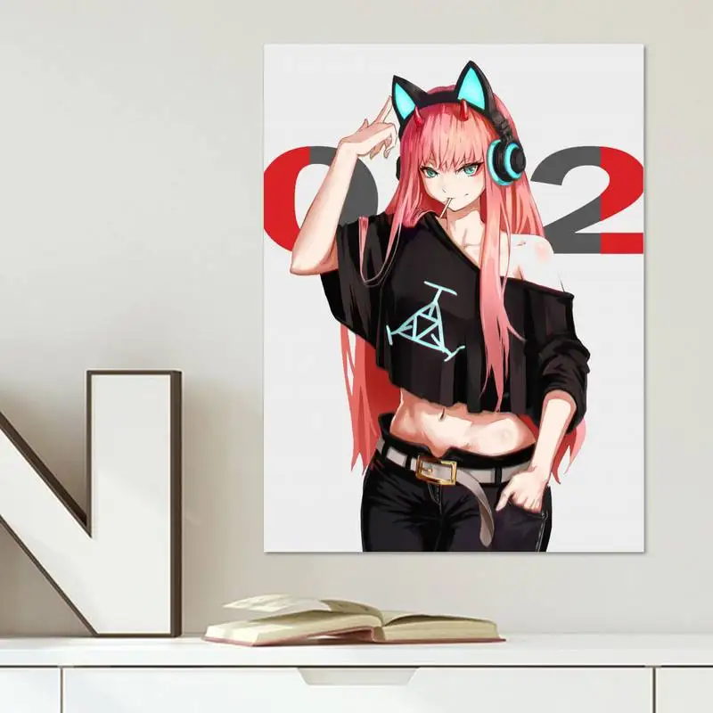 Quadro Decorativo Anime Darling In The Franxx Zero Two A3 em