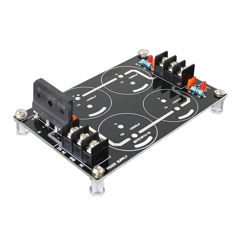 LUSYA 25A LM3886 TDA7293 증폭기용 대형 커패시터가 없는 이중 전원 정류기 필터 전원 보드