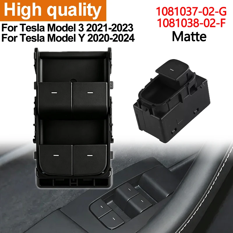 For Tesla Model Y/ Electric Front Power Window Control Lifter Switch Button -G -F Replacement